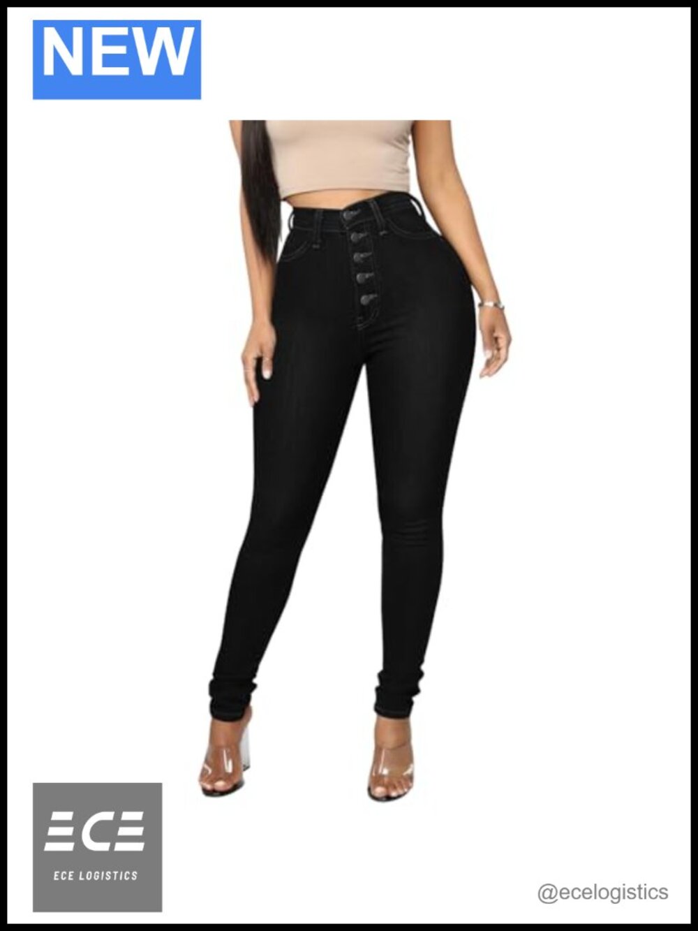 High Waist Stretch Skinny Jeans Butt Lifting Colombian Denim